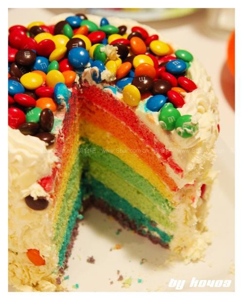 萌萌的彩虹蛋糕